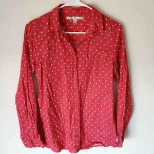 🦈 3/$20 LC Polka Dot Button Up Blouse